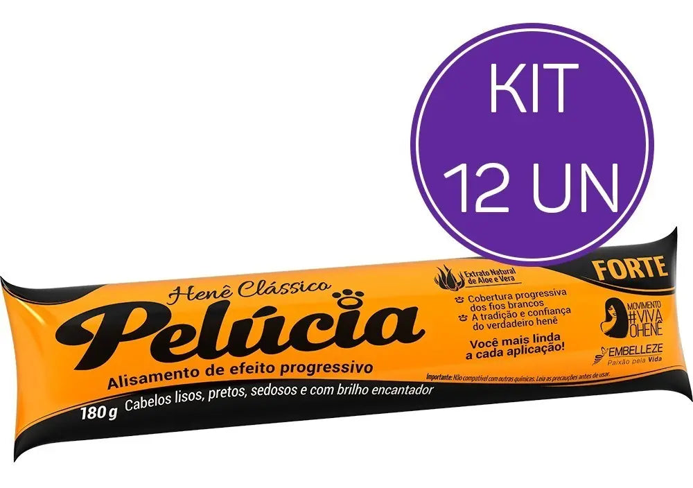 Lot de 12 Teintures Capillaires Lissantes Brésiliennes Henné 180g - Henê Amazônia
