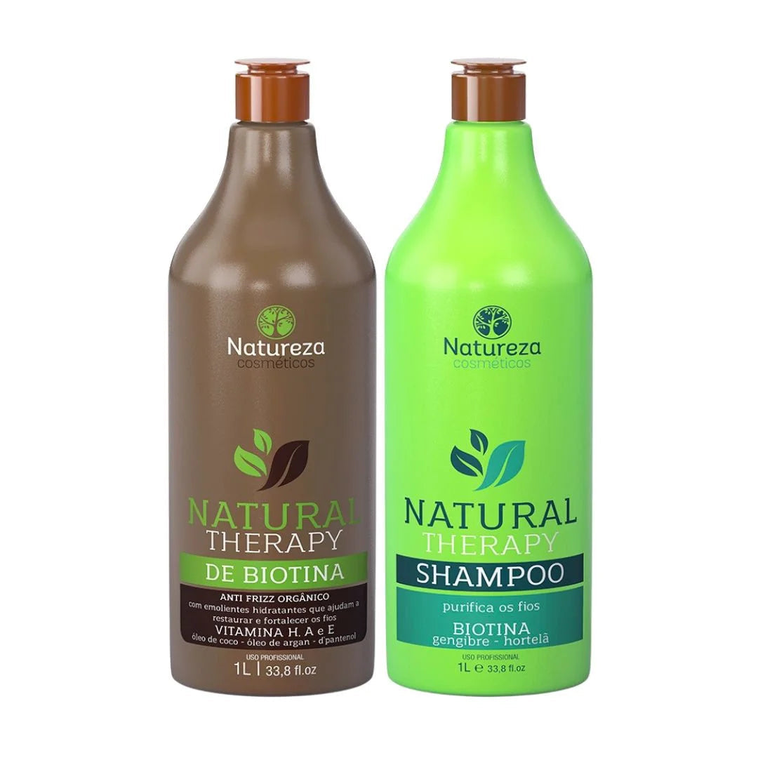 Natureza Cosmetics Home Care Set Natural Therapy Formaldehyde Free Biotin Treatment Kit 2x1L- Natureza Cosmetics