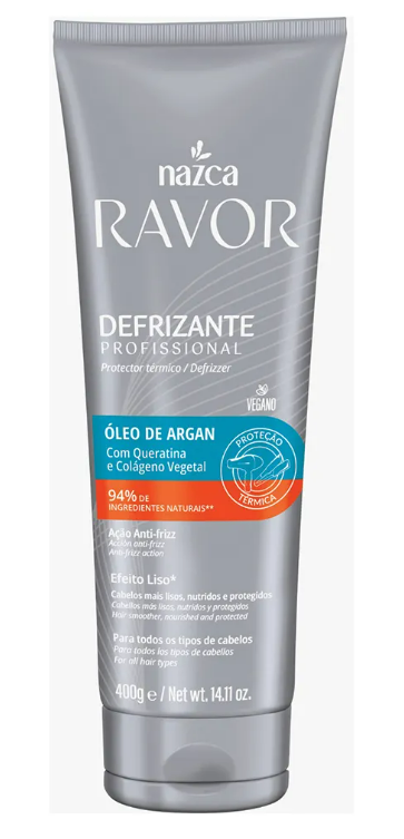 NAZCA Hair Serum and Oils Ravor Defrizante Argan Oil Keratin Anti Frizz Smooth Treatment 400g - Nazca