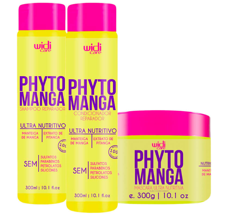 Widi Care Home Care Set Phyto Manga Ultra Hair Nourishing Mango Butter Extract Kit 3 Itens - Widi Care