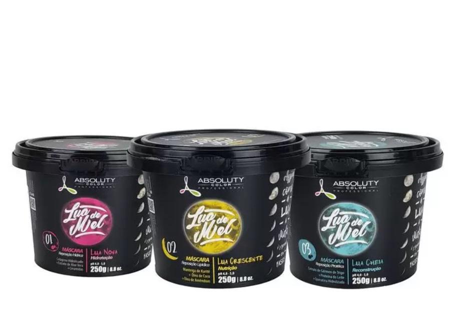 Absoluty Color Home Care Lua de Mel Honeymoon Hair Schedule Treatment Kit 3x250g - Absoluty Color