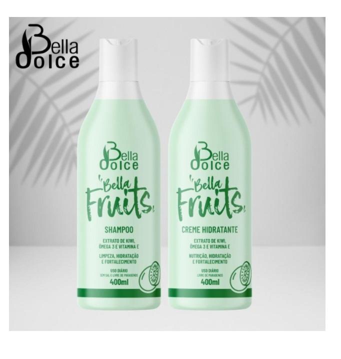 Bella Dolce Home Care Bella Fruits Kiwi Extract Moisturizing Reconstruction Kit 2x400ml - Bella Dolce