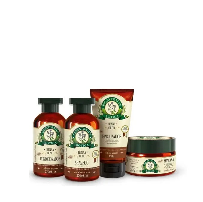 Bio Extratus Hair Care Kits Botica Henna Hair Color Shine Maintenance Treatment Kit 4 Itens - Bio Extratus