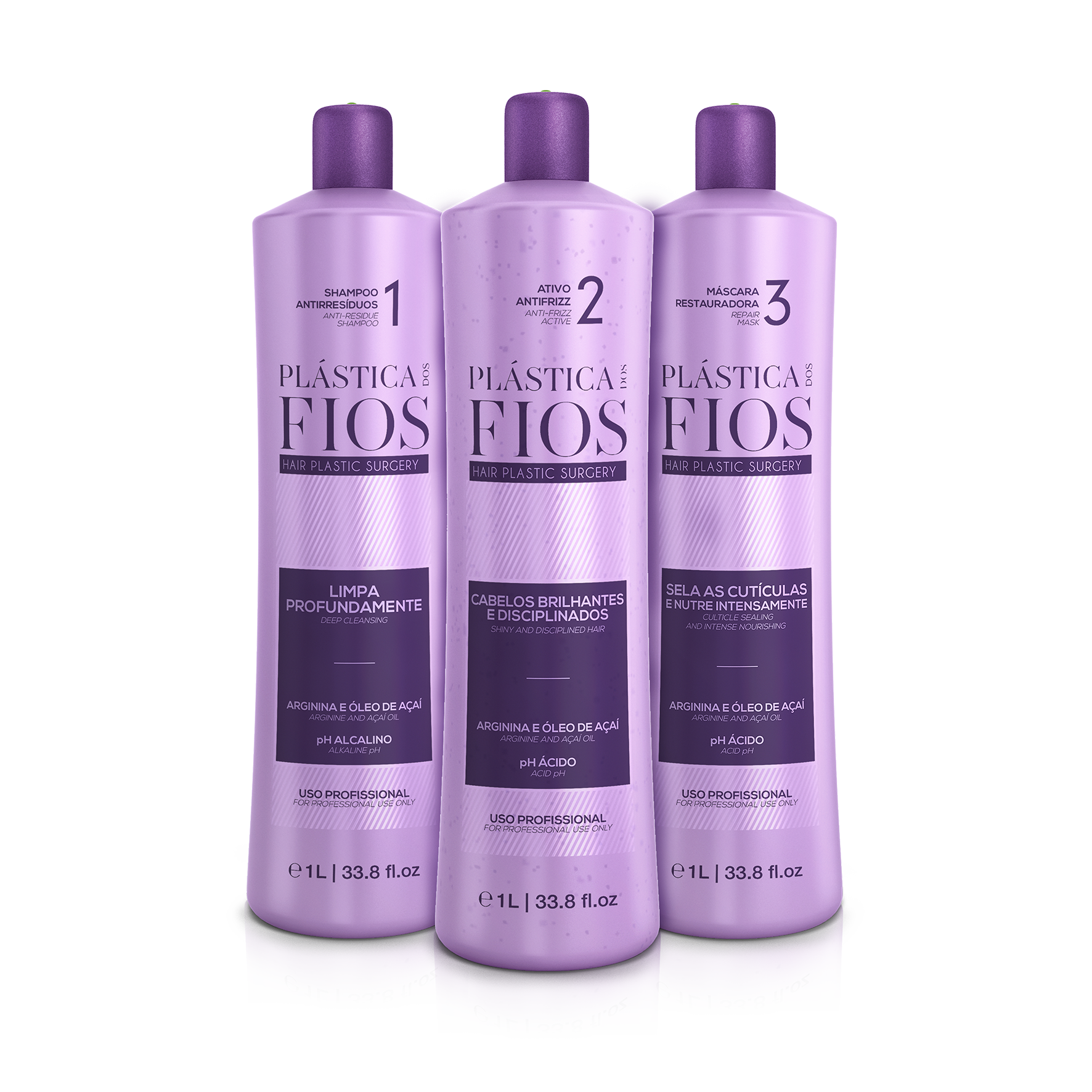 Cadiveu Hair Permanents & Straighteners Cadiveu Plastica dos Fios / "Hair Plastic Surgery" 3x 1L Kit - Cadiveu