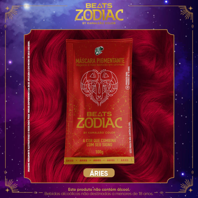 Kamaleão Color Hair Color Kamaleão Color Áries Beats Zodiac Pigment Mask 100g / 3.52 fl oz