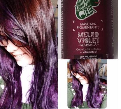 Kamaleão Color Home Care Brazilian Melro Violet Marsala Tinting Pigment Vegan Mask 150ml - Kamaleão Color