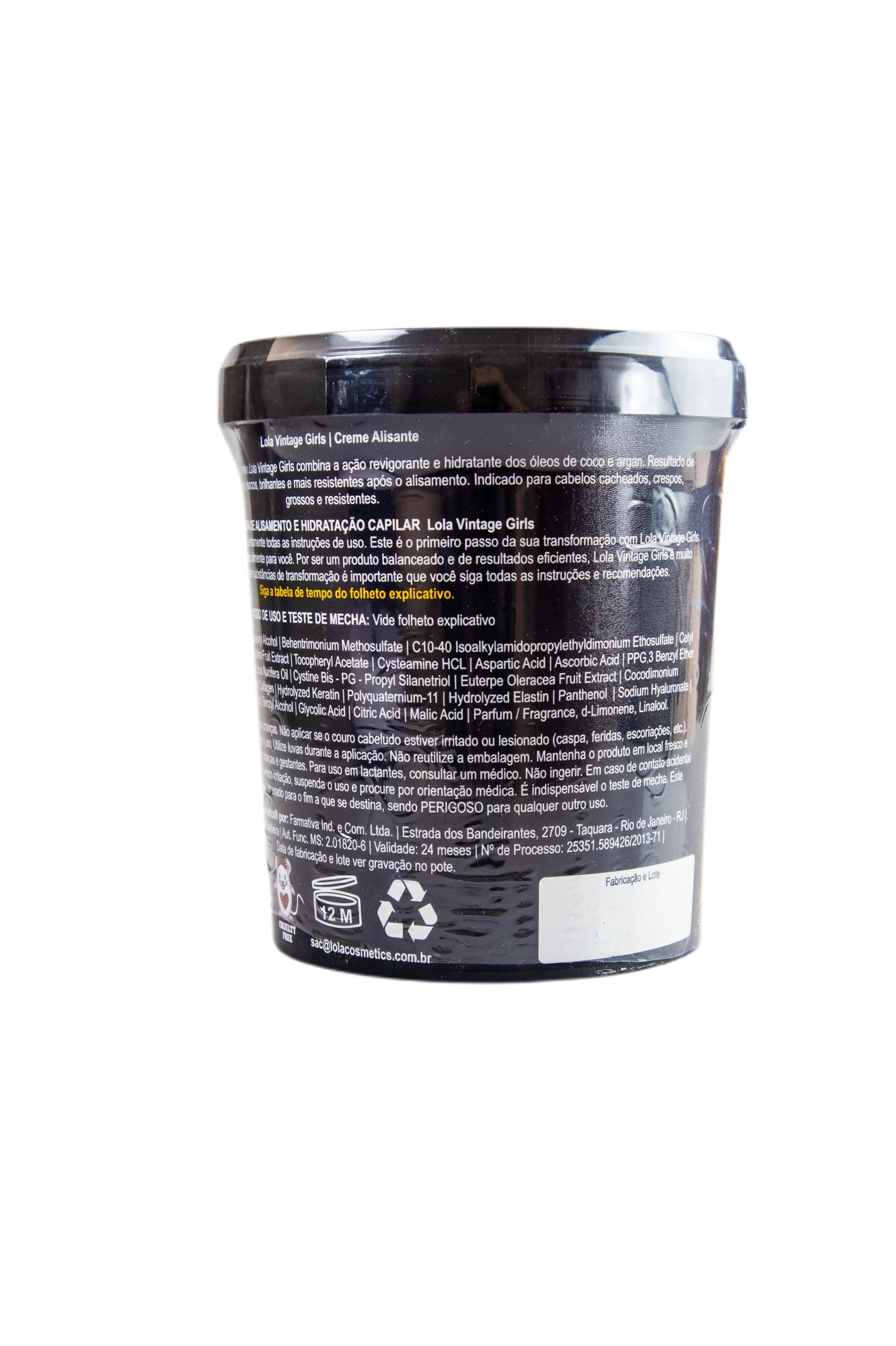 Lola Cosmetics Brazilian Keratin Treatment Smoothing Cream Vintage Girls Hair Mask 850g - Lola Cosmetics