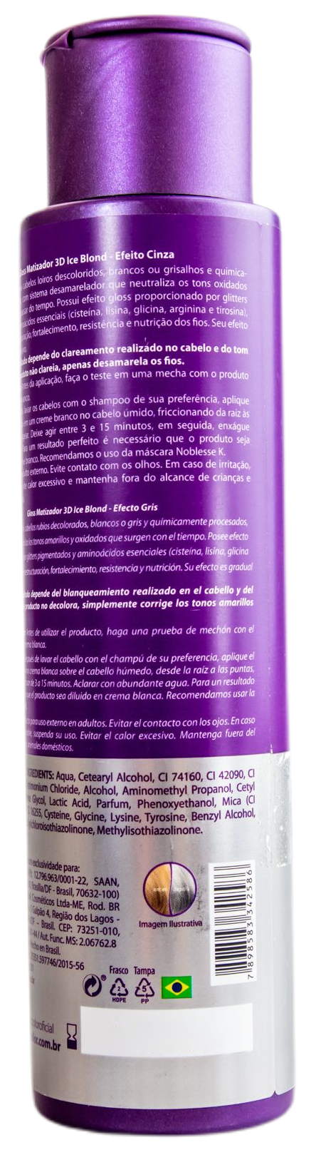 Magic Color Brazilian Keratin Treatment Brazilian Treatment Gray Effect Ice Blond 3D Tinting Gloss 500ml - Magic Color