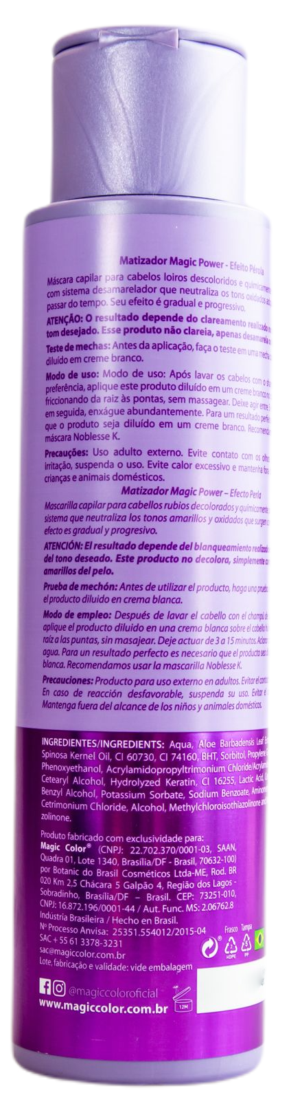 Magic Color Brazilian Keratin Treatment Magic Power Pearl Effect Treatment 3D Tinting Gloss Mask 500ml - Magic Color