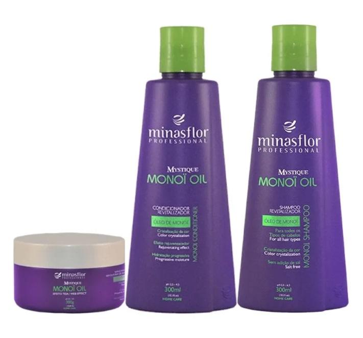 Minas Flor Home Care Mystique Monoi Oil Home Care Replenishing Treatment Kit 3x300 - Minas Flor