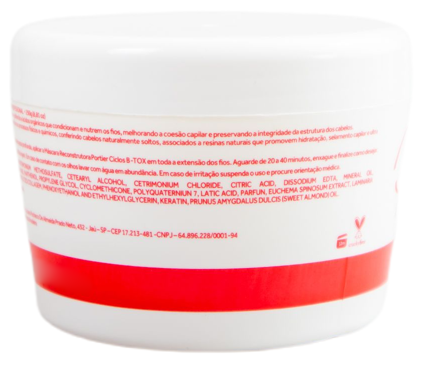 Portier Brazilian Hair Treatment Ciclos B-Tox Mask Volume Control Reconstructor Hair Shine Mask 250g - Portier