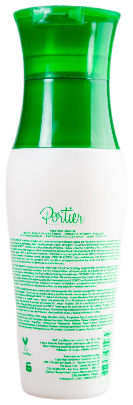 Portier Brazilian Keratin Treatment Brazilian Fine Unique Formaldehyde Free Progressive Brush 250ml - Portier
