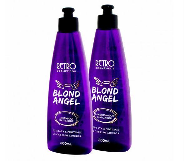 Retro Cosmetics Brazilian Keratin Treatment Blond Angel Tinting Moisturizing Protection Treatment 2x300ml - Retro Cosmetics