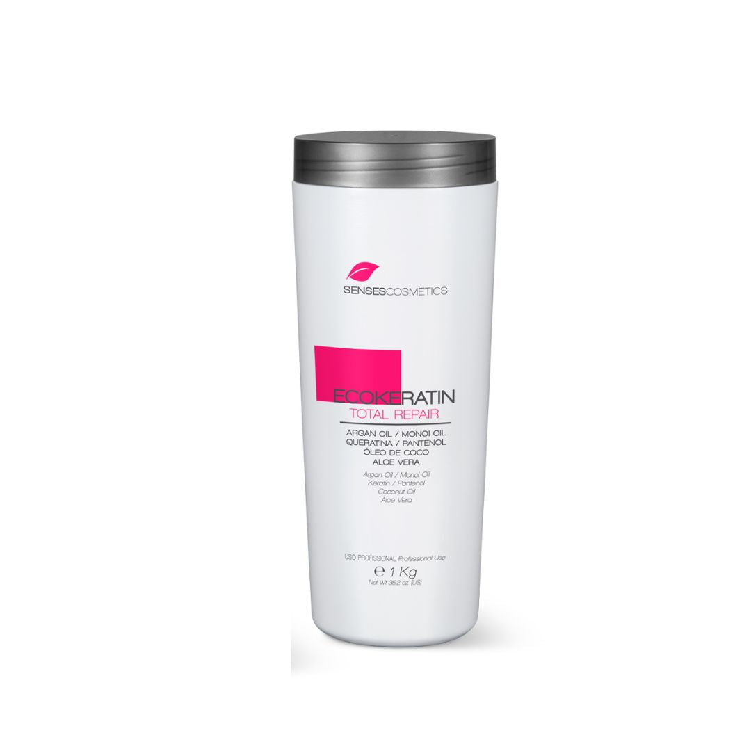 Senses Brazilian Keratin Treatment Ecokeratin Total Repair Antioxidant Anti Frizz Hair Treatment Deep Hair Mask 1Kg - Senses