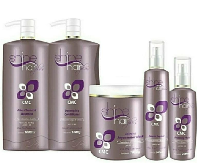 Shine Hair Brazilian Keratin Treatment CMC Cell Membrane Complex Damaged Hair Treatment Kit 5 Itens - Shine Hair