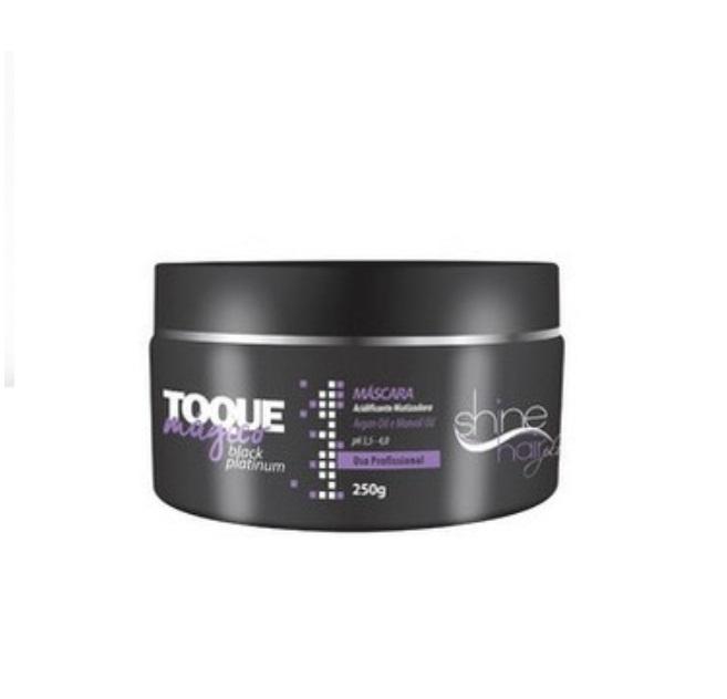 Shine Hair Hair Mask Toque Mágico Tinting Magic Touch Black Platinum Hair Mask 250g - Shine Hair