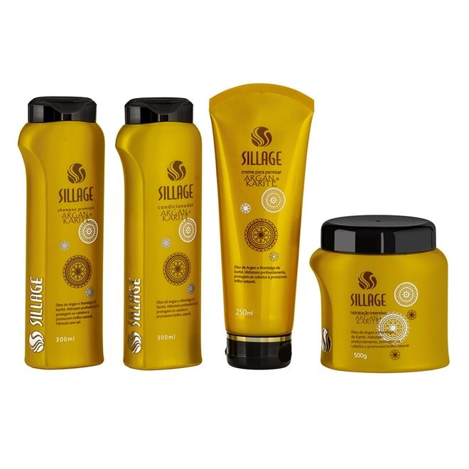 Sillage Home Care Argan Shea Karité Intensive Moisturizing Maintenance Kit 4 Products - Sillage