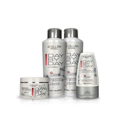 Soller Home Care System Dy by Day Maintenance Chemically Treated Hair DBD White 4 Prod. - Soller