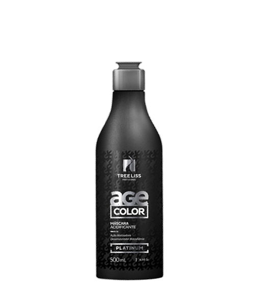 Tree Liss Brazilian Hair Treatment Age Color Platinum Blond Toning Acidifying Mask 500ml - Tree Liss