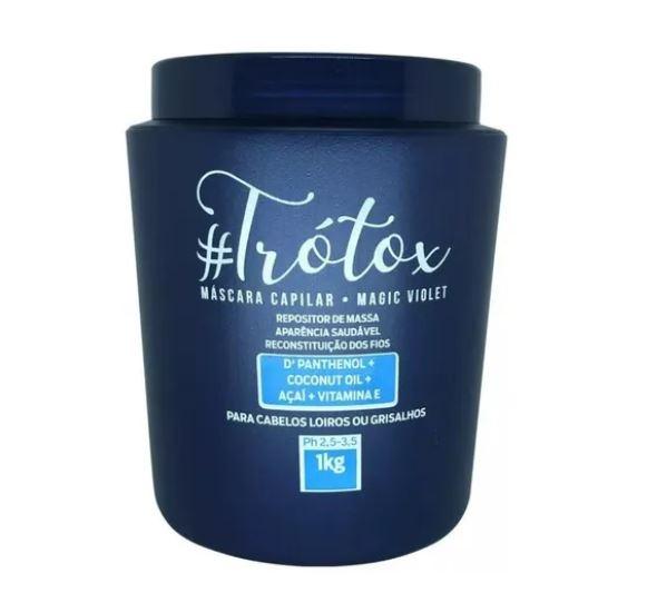 Troia Hair Brazilian Keratin Treatment Trotox Magic Violet Tinting Botox Sodium PCA Amino Acids Mask 1Kg - Troia Hair