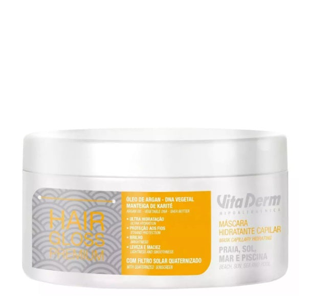 Vita Derm Hair Care Hair Gloss UV Protection Moisturizing Instant Treatment Mask 300g - Vita Derm