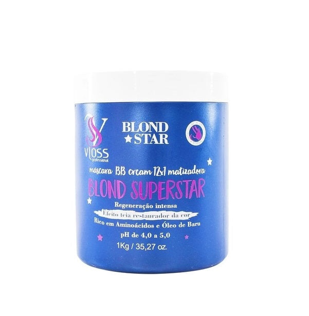 Vloss Hair Care Mask BB Cream 12 in 1 Web Effect Hair Restoration Treatment 1kg - Vloss