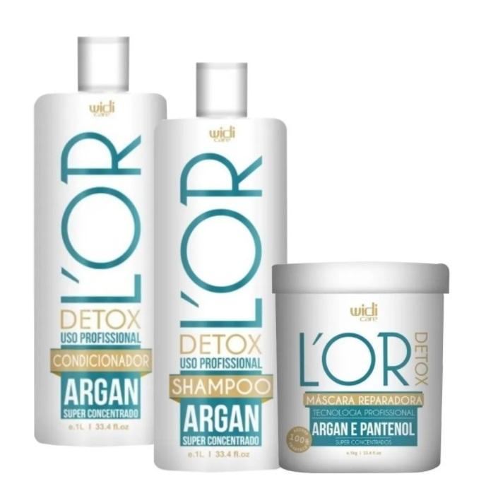 Widi Care Brazilian Keratin Treatment L'OR Detox Collagen Argan Super Concentrated Treatment Kit 3x1 - Widi Care