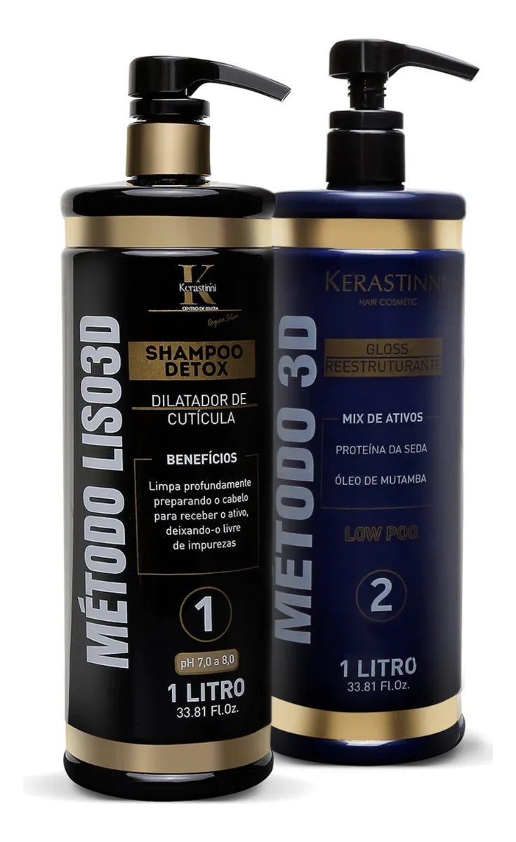 Liso Lambido Hair Straightener Realignment Kit 2 Itens - kerastinni