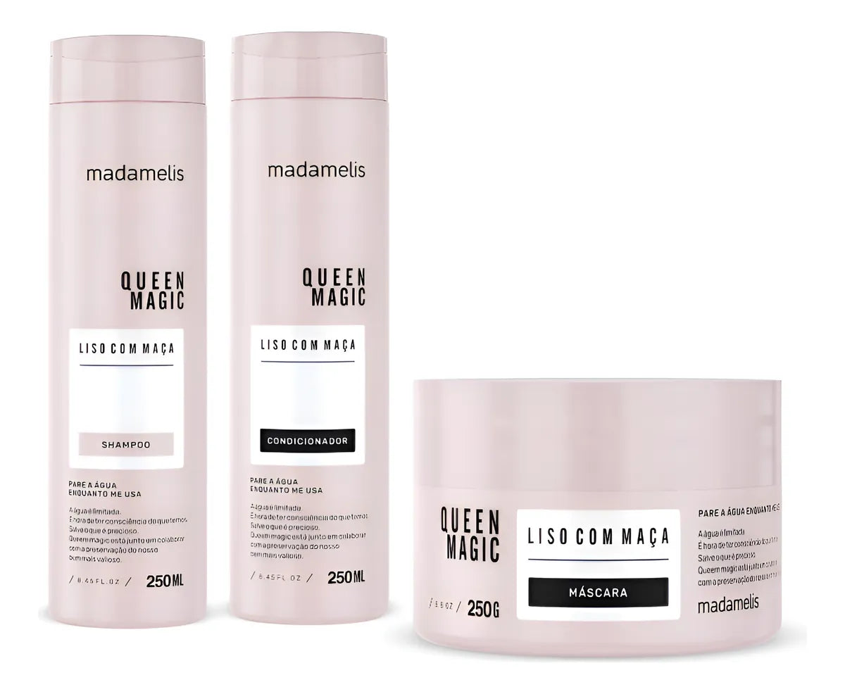MadameLis Queen Magic Liso com Maca Hair Apple Vinegar Treatment Kit - Includes