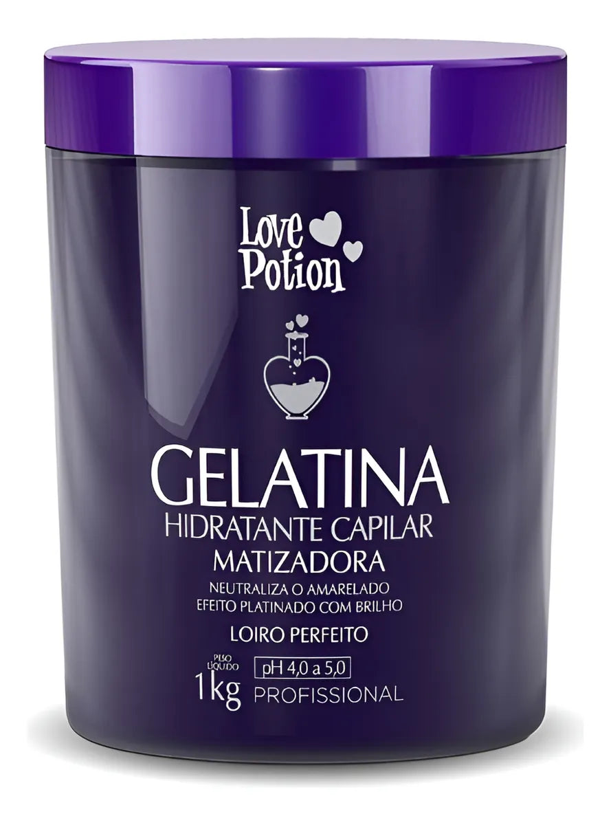 Professional Hair Moisturizer Jelly Blond Toning Gelatine Mask 1Kg - Love Potion