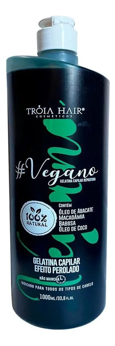 100% Natural Vegan Semi Definitive No Formol Hair Treatment 1000ml - Troia Hair