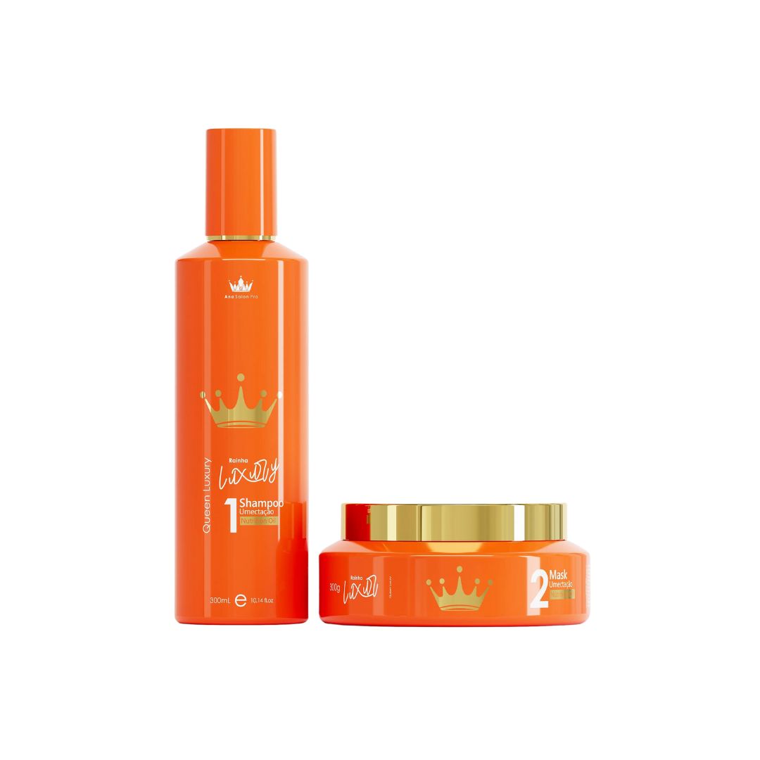 ANA PAULA CARVALHO Home Care Set Rainha Luxury Home Care Daily Hair Treatment Kit 2x300ml - Ana Paula Carvalho : 10.14 fl oz