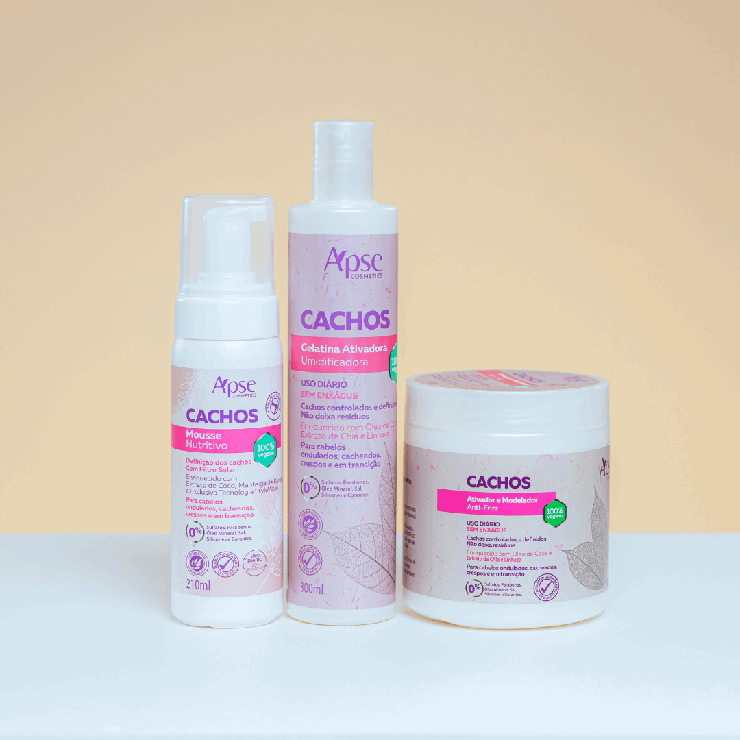 Apse Cosmetics Activators Apse Cosmetics - Curl Finishing Kit - Activator, Gelatin, and Mousse (3 ITEMS)