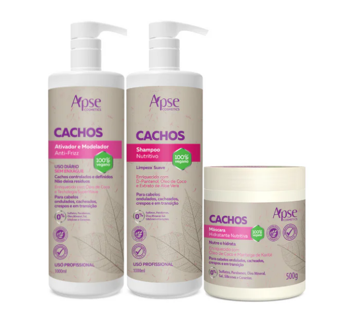 Apse Cosmetics Activators Apse Cosmetics - Curls Kit - Shampoo, Mask, and Curl Activator (3 items)