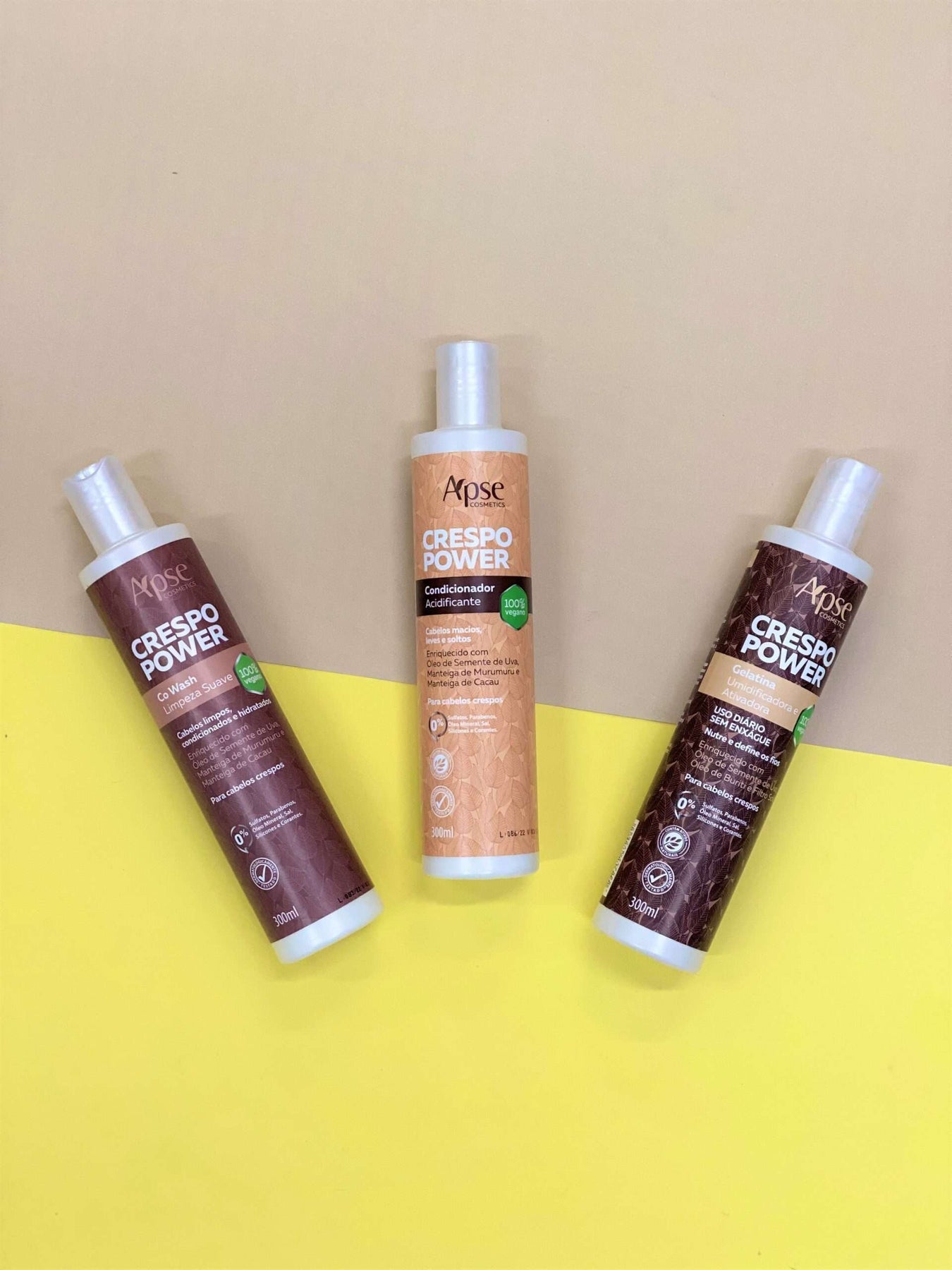 Apse Cosmetics Apse Cosmetics - Power Curly Hair Kit - Co Wash, Conditioner, and Gelatin (3 ITEMS)