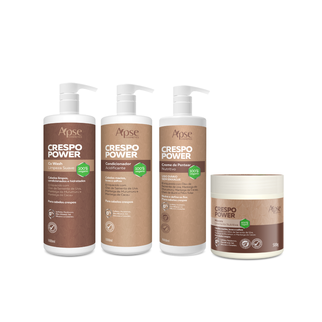 Apse Cosmetics Combing Cream Apse Cosmetics - Kitão Curly Power - Co Wash, Conditioner, Mask, and Styling Cream (4 ITEMS)