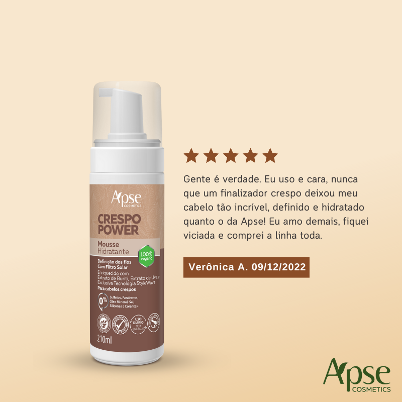 Apse Cosmetics Mousses Apse Cosmetics - Curly Power Hydrating Mousse 7.1 fl oz - Conditioning Action