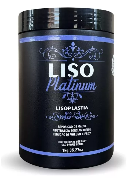 LisoPlastia Brazilian Keratin Hair Straightening Platinum btox Mass Replacement Treatment 1Kg - LisoPlastia