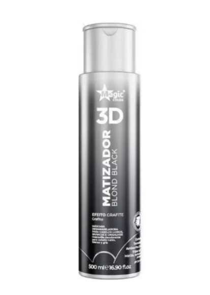 Magic Color Hair Gloss 3D Blond Black Treatment Tinting Gloss Mask Graphite Effect 500ml - Magic Color