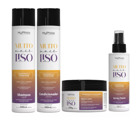 My Phios Home Care Set Muito + Liso Very Smooth Dry Hair Recovery Treatment Kit 4 Itens - My Phios