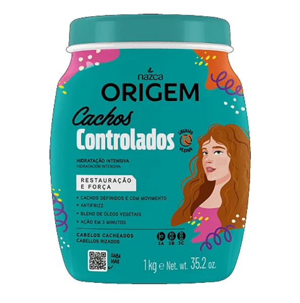 NAZCA Hair Mask Origem Moisturizing Vegan Controlled Curls Aloe Vera Hair Mask 1kg - Nazca