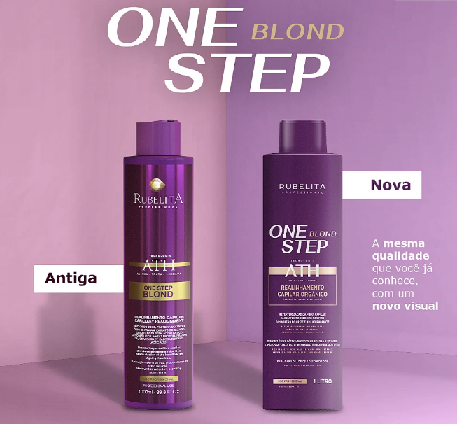 Rubelita Hair Color ATH One Step Blond Smoothing Moisturizing Organic Progressive 1L - Rubelita