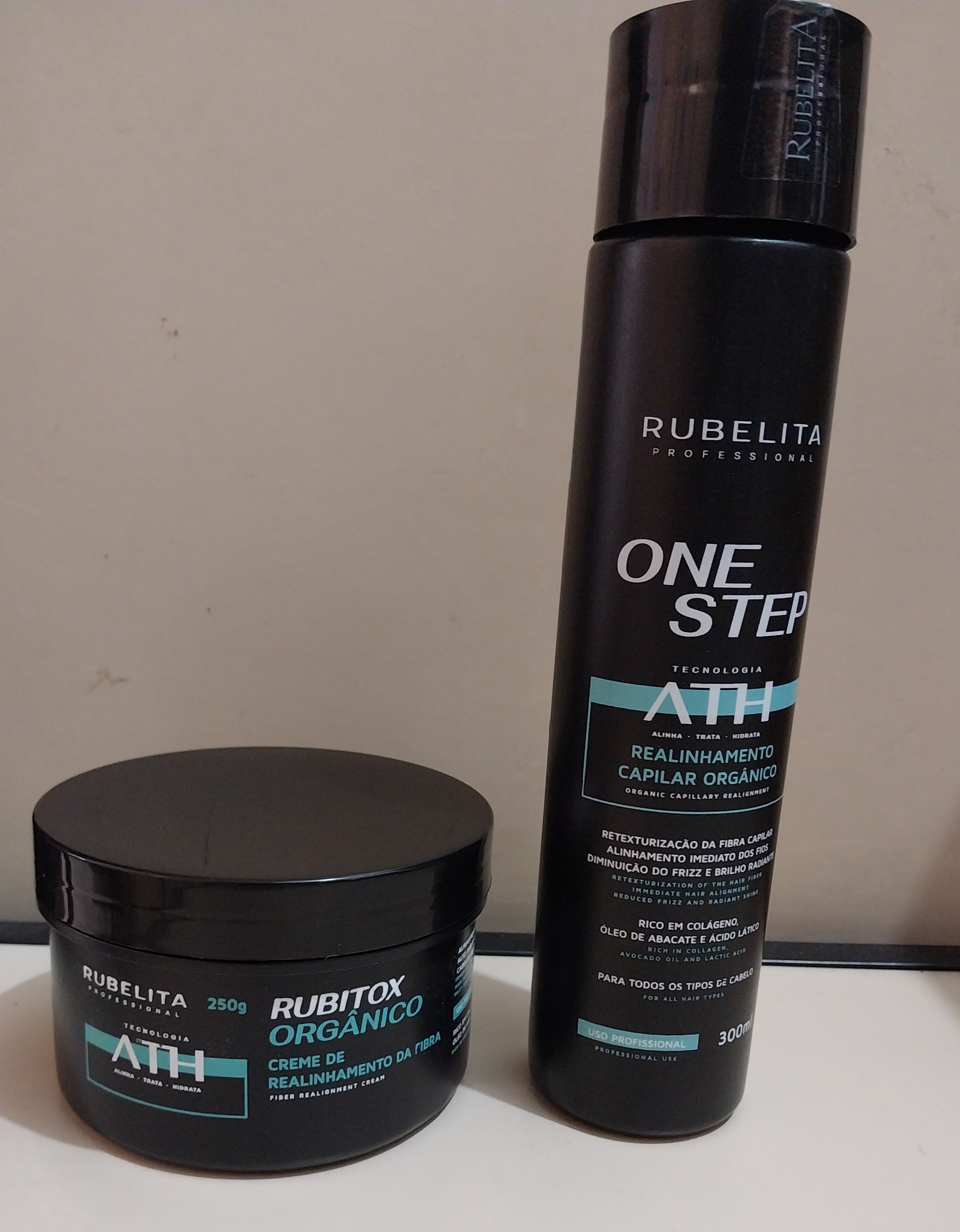 Rubelita Home Care Set ATH Organic One Step Smooth Hydration Progressive + Botox Kit 2 Itens - Rubelita