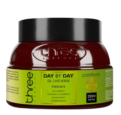 Three Therapy Hair Mask Hair Hydration Mask Day By Day Pantovin Green Coffee 250g - Three Therapy