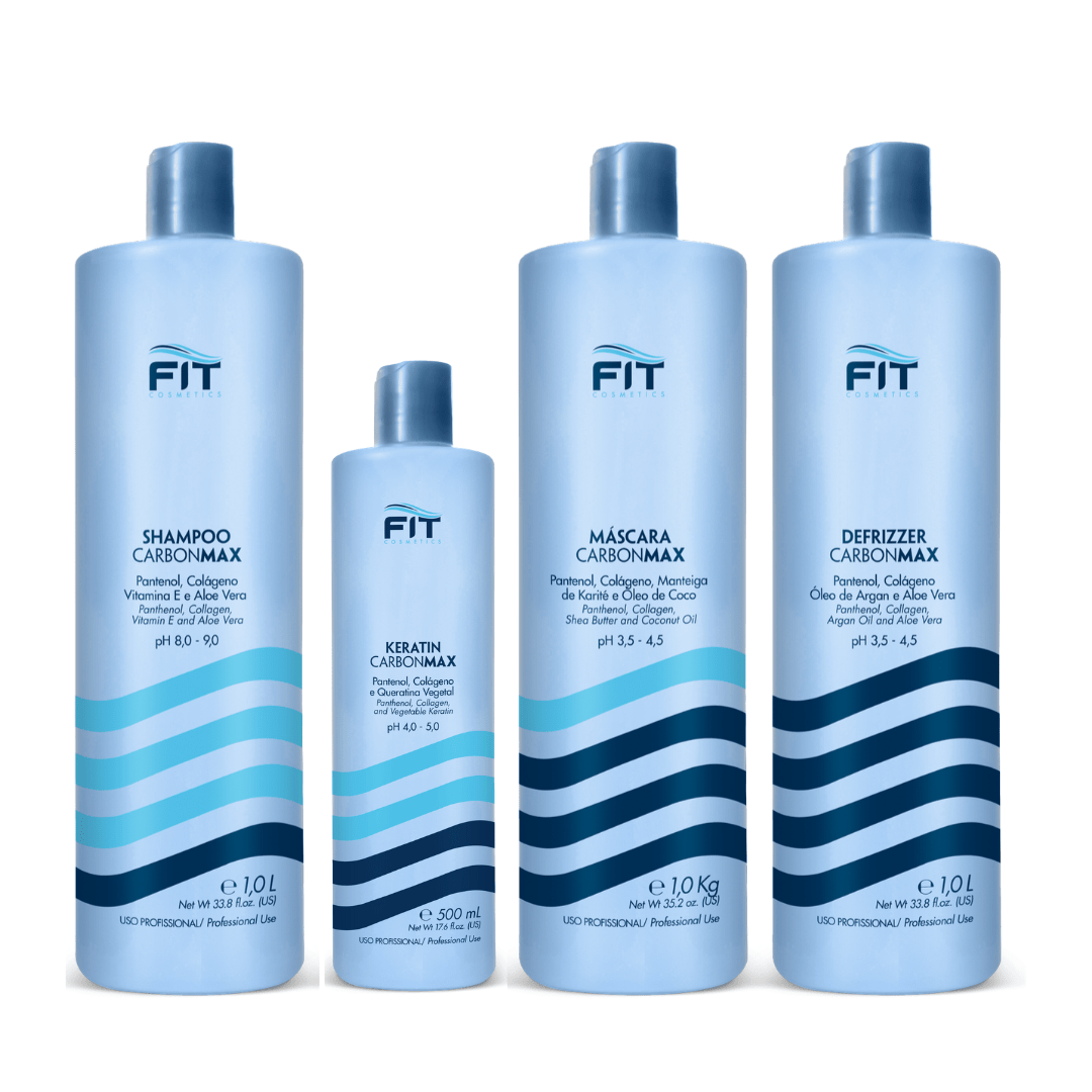 Panthenol Collagen Vegetable Keratin CarbonMax Kit 4 Products - Fit Cosmetics