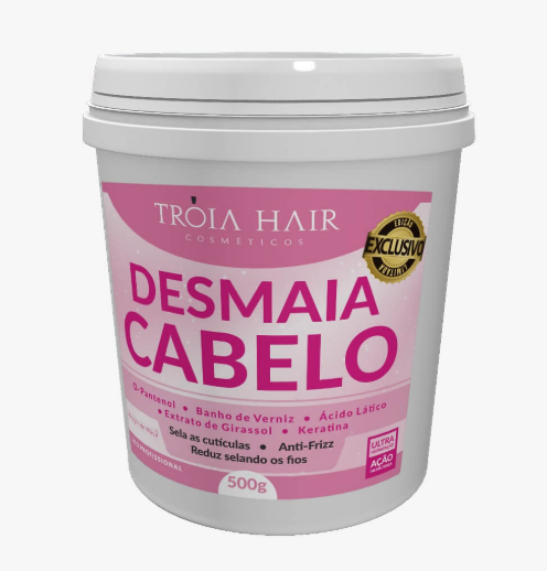 Troia Hair Hair Mask Crystal Bath Desmaia Cabelo Anti Frizz Sealing Reducer Mask 500g- Troia Hair