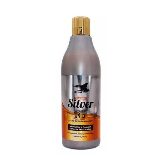 Alise Hair Hair Care 3D Silver Tinting Blond Hair Color Neutralizing Treatment Mask 500ml - Alise Hair