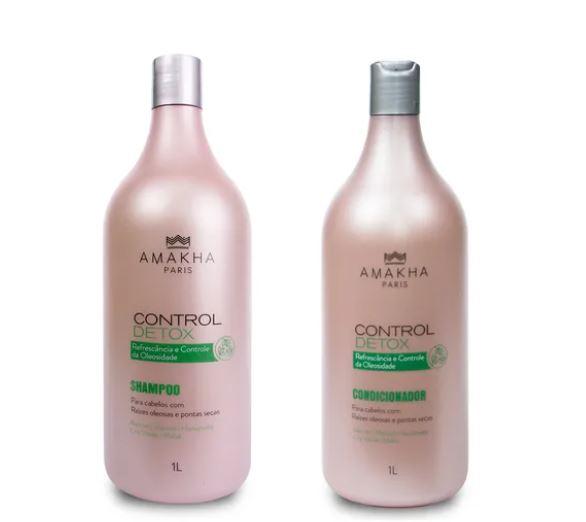 Amakha Home Care Detox Maintenance Oily Hair Revitalizating Home Care Kit 2x1L - Amakha