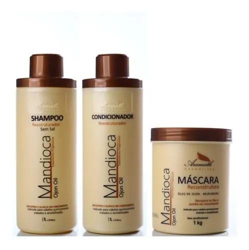 Aramath Salon Lines Kit Reconstructor Cassava Aramath Professional (3x 1000ml) - Aramath