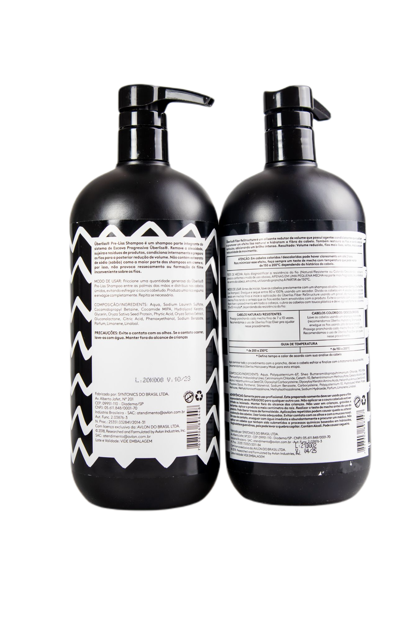 Avlon Brazilian Keratin Treatment Professional Brazilian Uberliss Smoothing Treatment Formol Free 2x950ml - Avlon